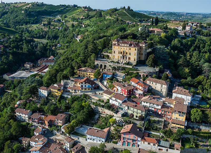Picturesque Italian village in the hills
